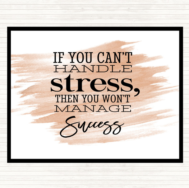 Watercolour Cant Handle Stress Quote Placemat