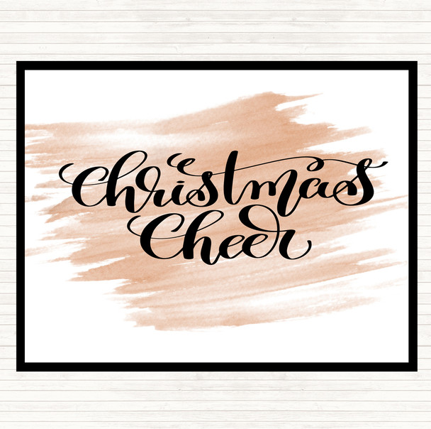Watercolour Christmas Xmas Cheer Quote Placemat
