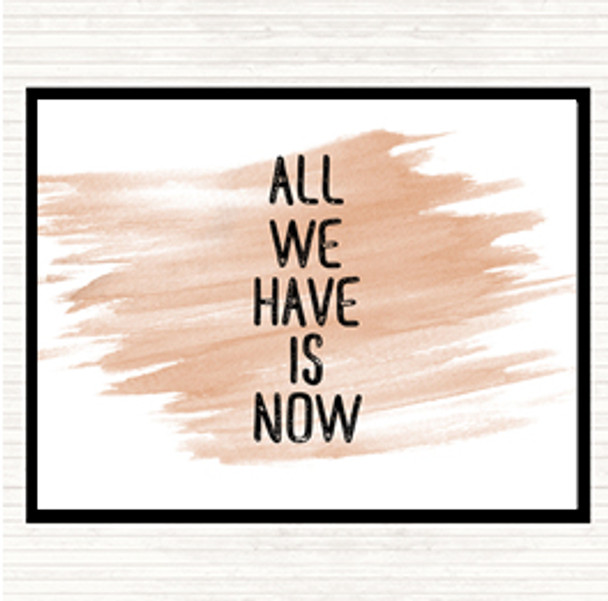 Watercolour All We Have Is Now Quote Placemat