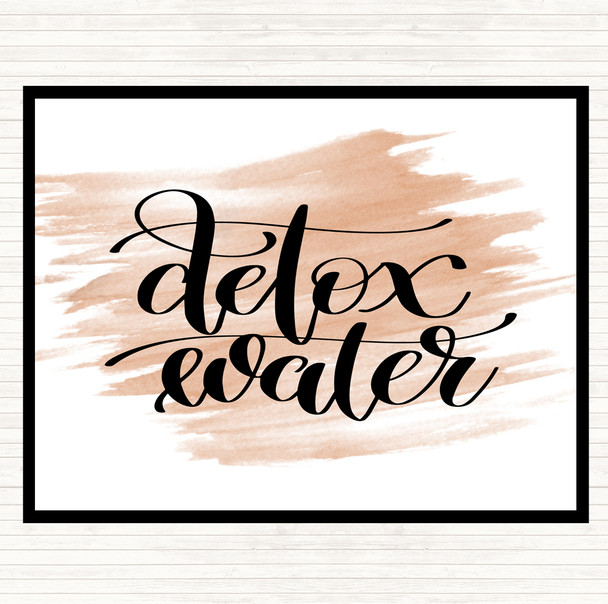 Watercolour Detox Water Quote Placemat