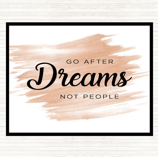 Watercolour Dreams Not People Quote Placemat