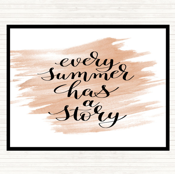 Watercolour Every Summer Story Quote Placemat