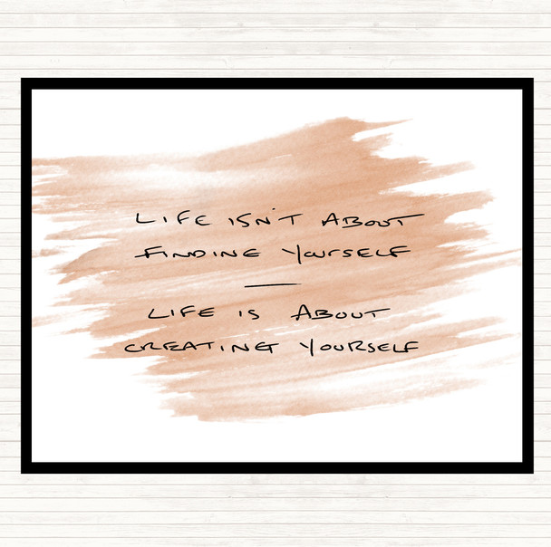 Watercolour Finding Yourself Quote Placemat