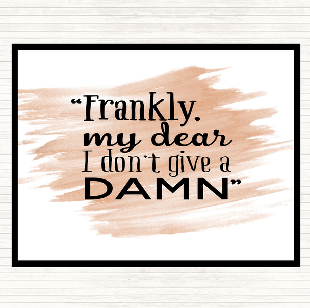 Watercolour Frankly My Dear Quote Placemat