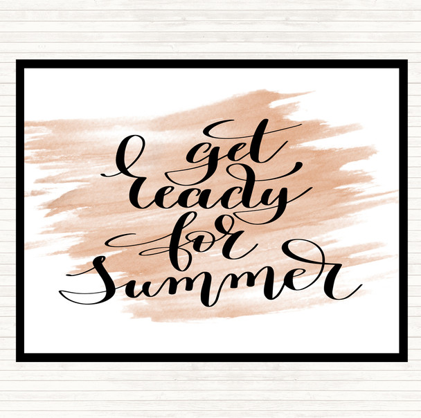 Watercolour Get Ready For Summer Quote Placemat