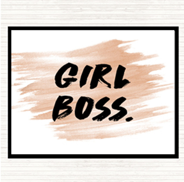 Watercolour Girl Boss Bold Quote Placemat