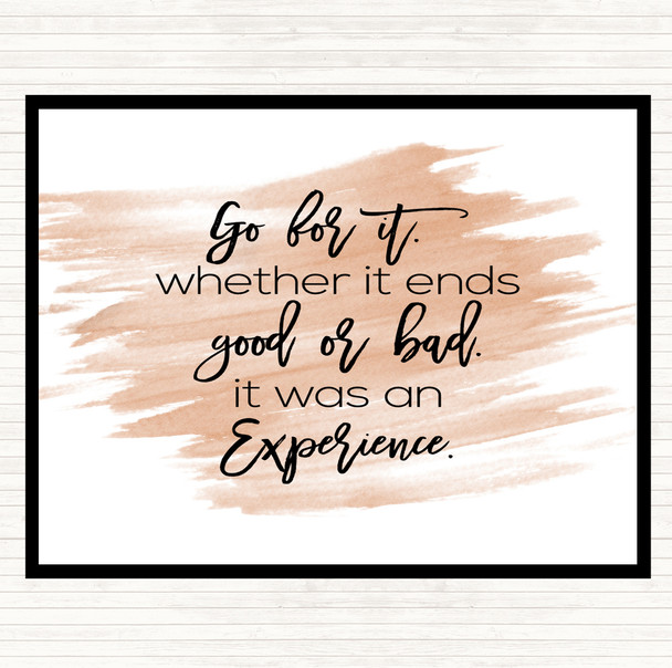 Watercolour Go For It Quote Placemat