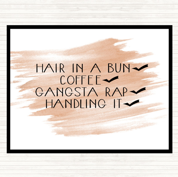 Watercolour Handling It Quote Placemat