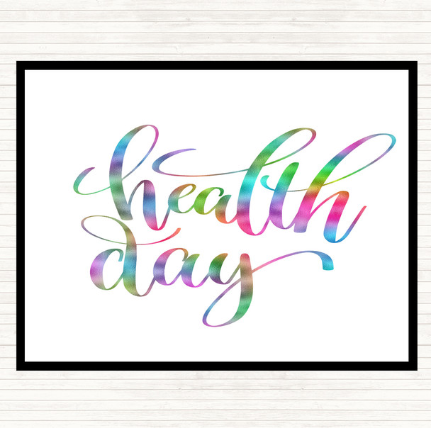 Health Day Rainbow Quote Placemat