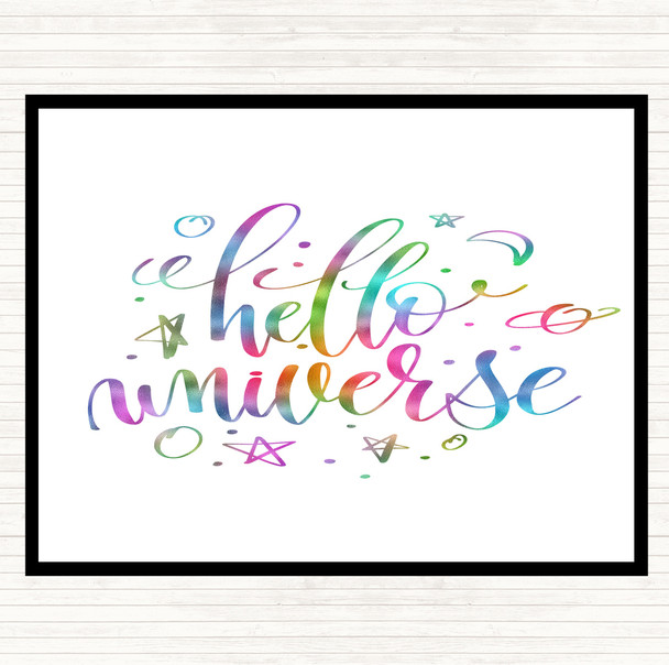 Hello Universe Rainbow Quote Placemat