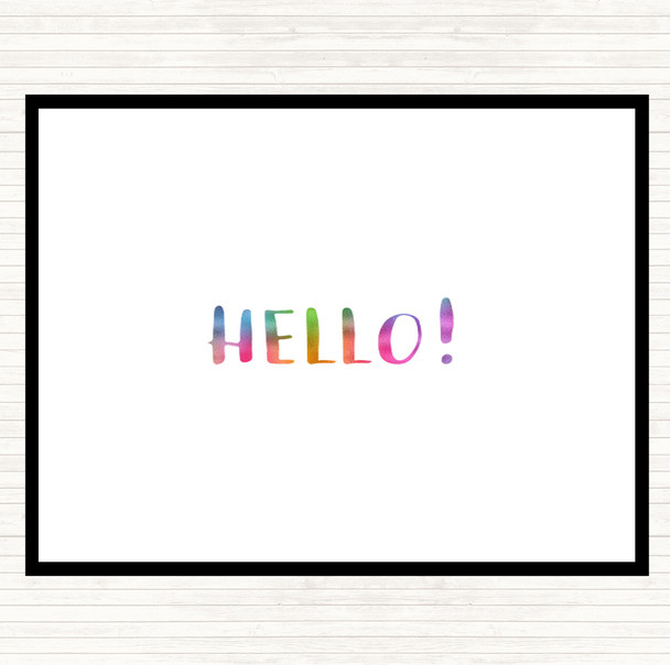 Hello Rainbow Quote Placemat