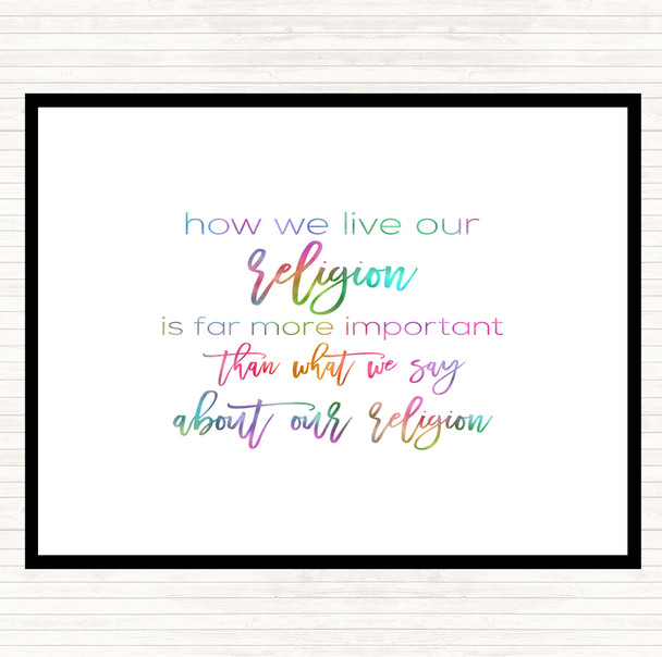 How We Live Rainbow Quote Placemat