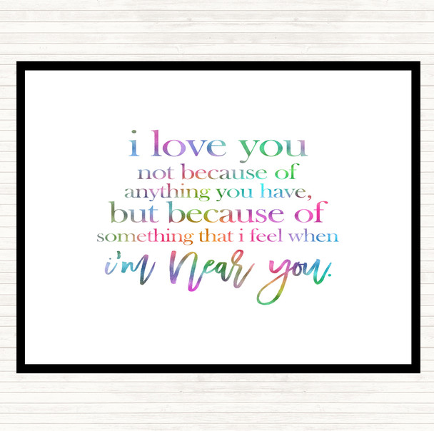 I Love You Rainbow Quote Placemat