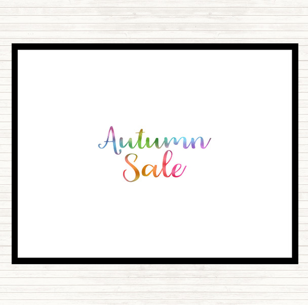 Autumn Sale Rainbow Quote Placemat