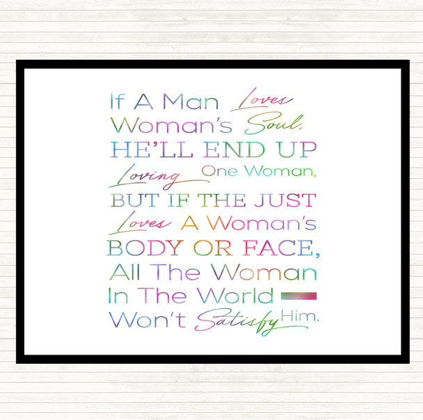 If A Man Loves Rainbow Quote Placemat