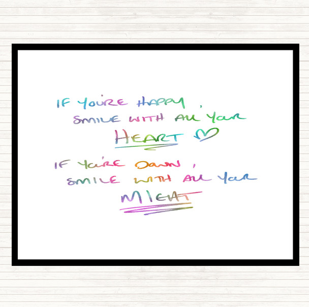 If Your Happy Heart Rainbow Quote Placemat