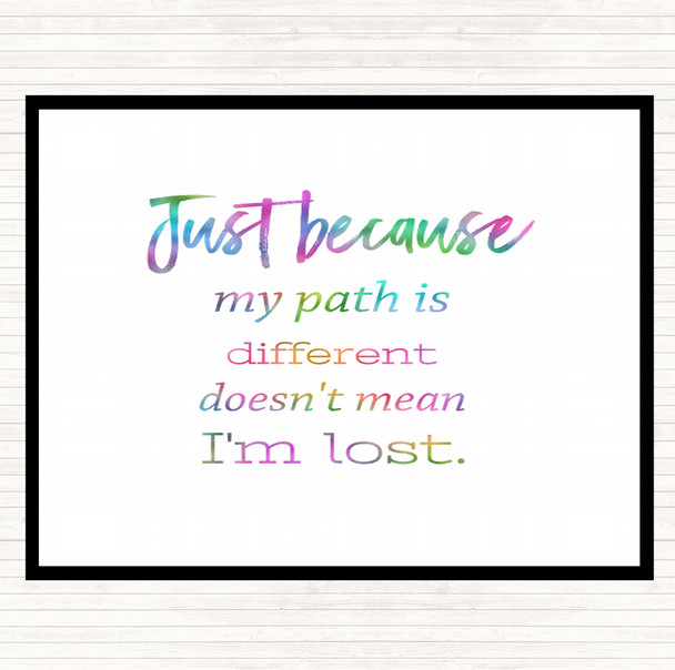 I'm Lost Rainbow Quote Placemat