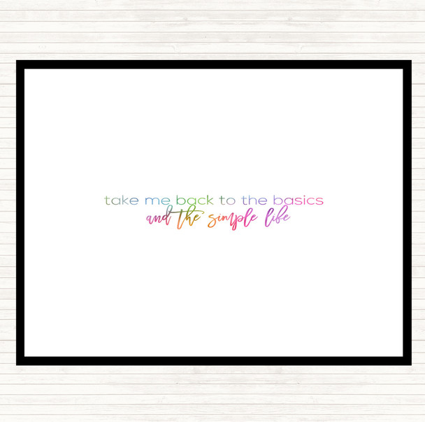 Back To The Basics Rainbow Quote Placemat