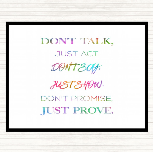 Just Act Rainbow Quote Placemat