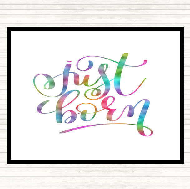 Just Born Rainbow Quote Placemat