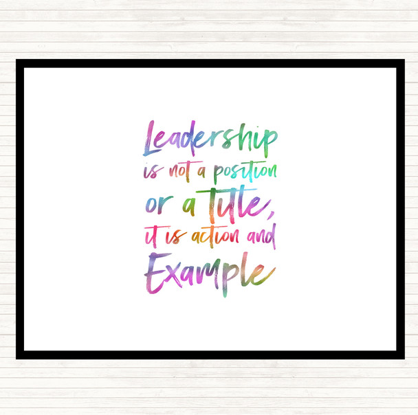 Leadership Rainbow Quote Placemat