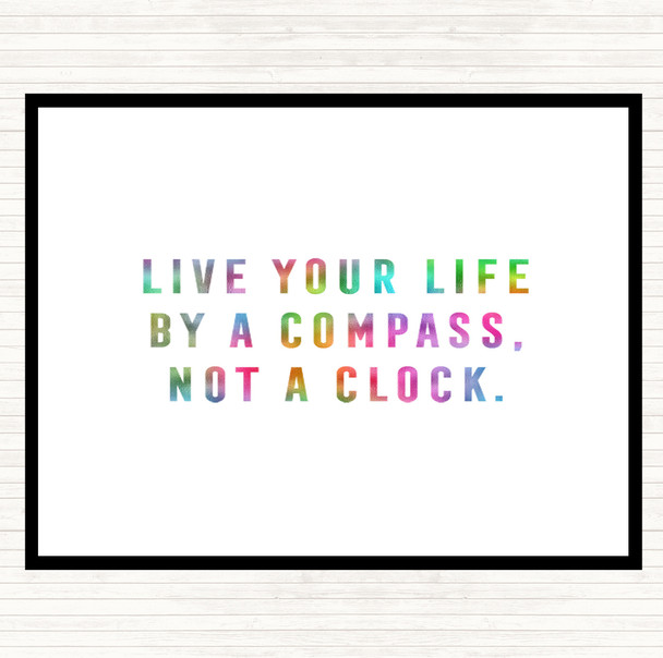 Live Your Life Rainbow Quote Placemat