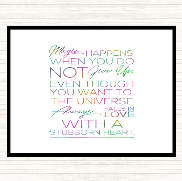 Magic Happens Rainbow Quote Placemat