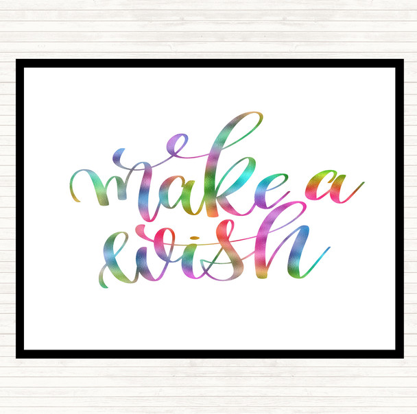 Make Wish Rainbow Quote Placemat