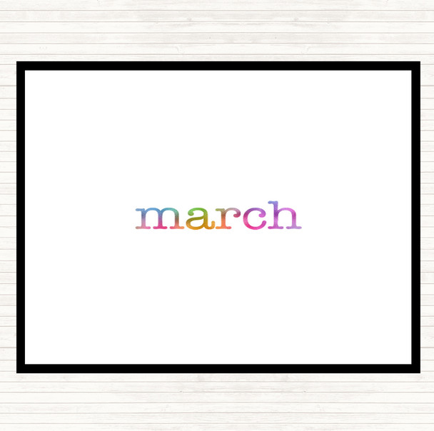 March Rainbow Quote Placemat