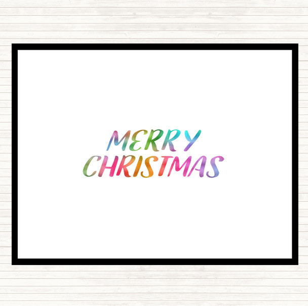 Merry Christmas Rainbow Quote Placemat