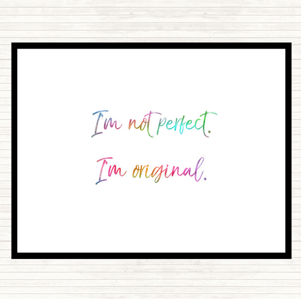 Not Perfect Rainbow Quote Placemat