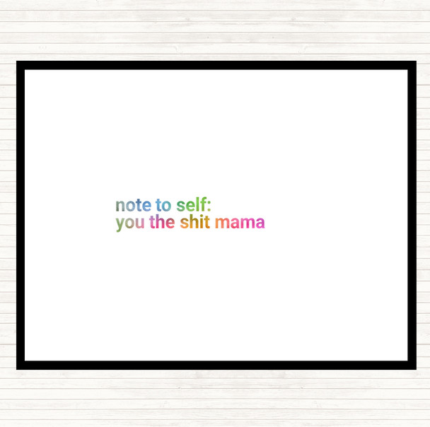Note To Self Rainbow Quote Placemat