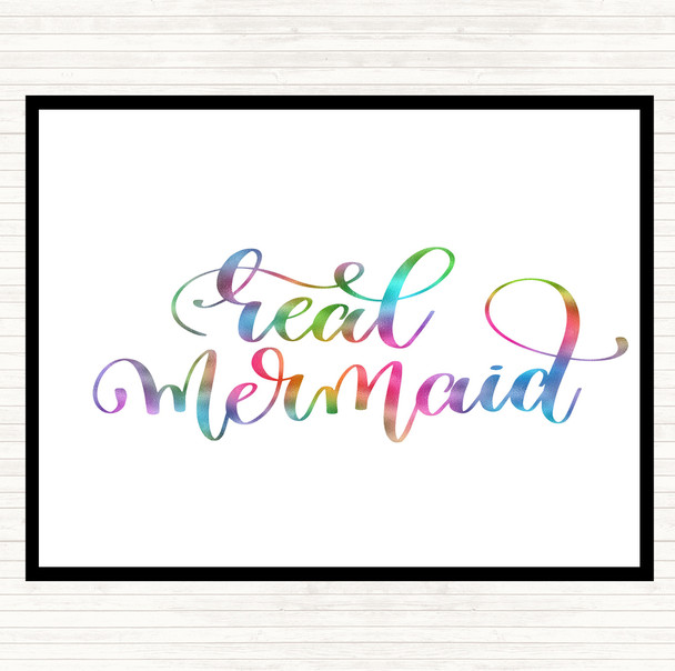Real Mermaid Rainbow Quote Placemat