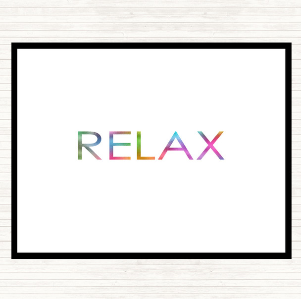 Relax Rainbow Quote Placemat