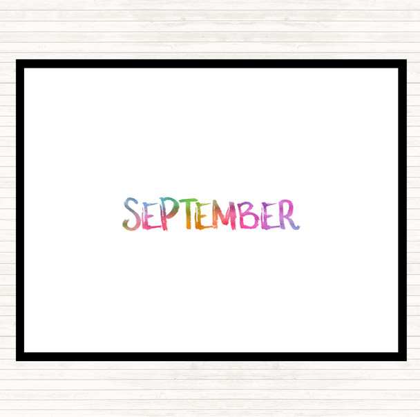 September Rainbow Quote Placemat