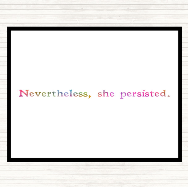 She Persisted Rainbow Quote Placemat