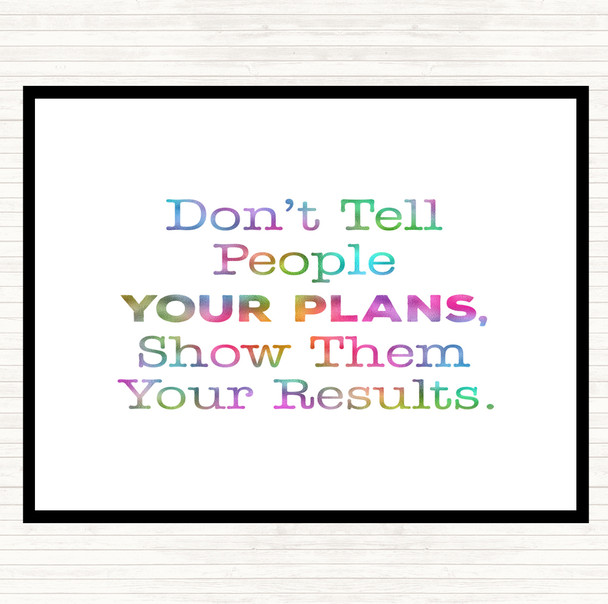 Show Them Results Rainbow Quote Placemat