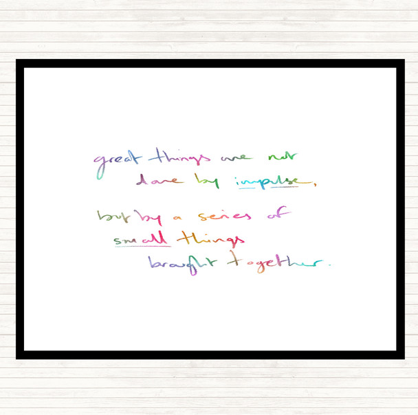 Small Things Together Rainbow Quote Placemat Small Things Together Rainbow Quote Placemat