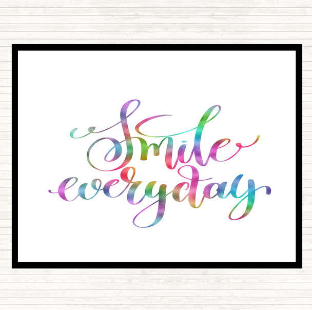 Smile Everyday Rainbow Quote Placemat