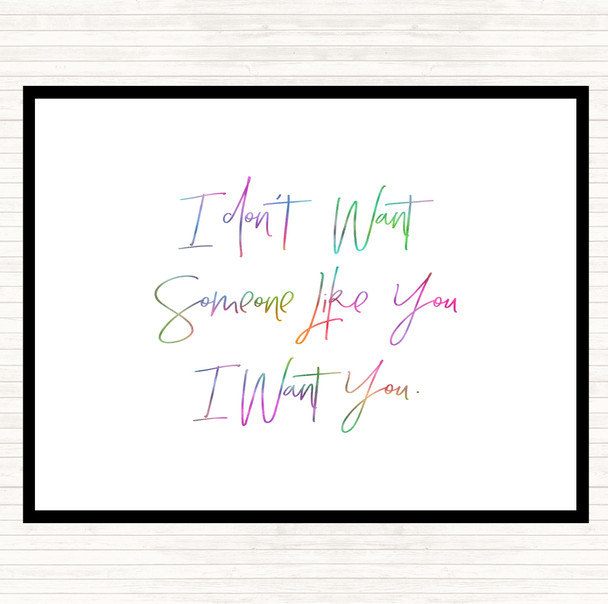 Someone Like You Rainbow Quote Placemat