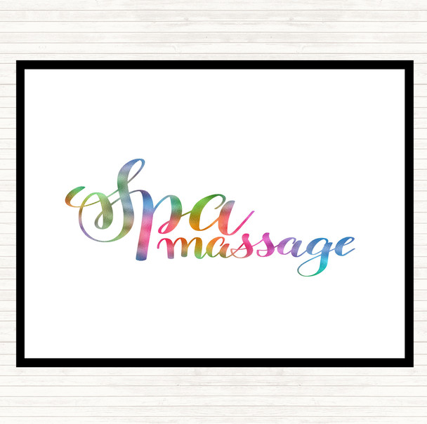 Spa Massage Rainbow Quote Placemat