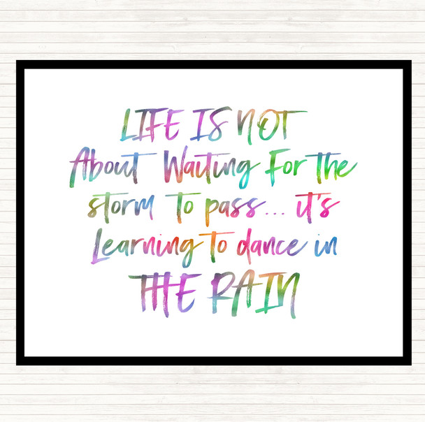 Storm To Pass Rainbow Quote Placemat
