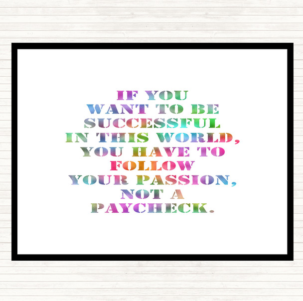 Successful In This World Rainbow Quote Placemat