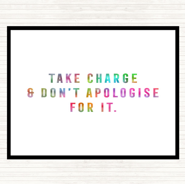 Take Charge Rainbow Quote Placemat