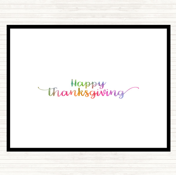 Thanksgiving Rainbow Quote Placemat