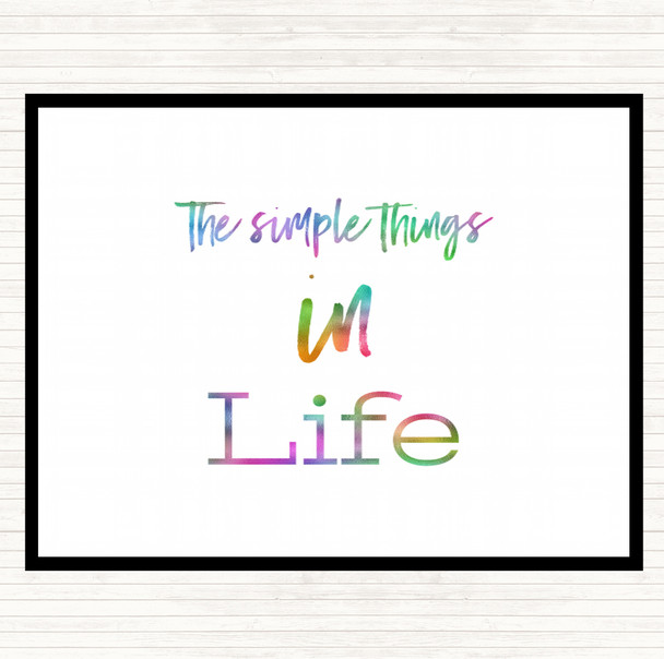 The Simple Things Rainbow Quote Placemat