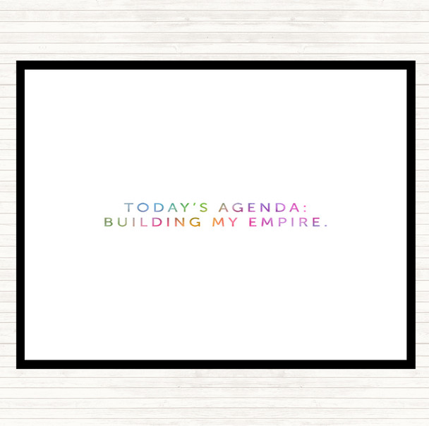 Todays Agenda Rainbow Quote Placemat