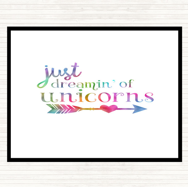 Unicorns Rainbow Quote Placemat