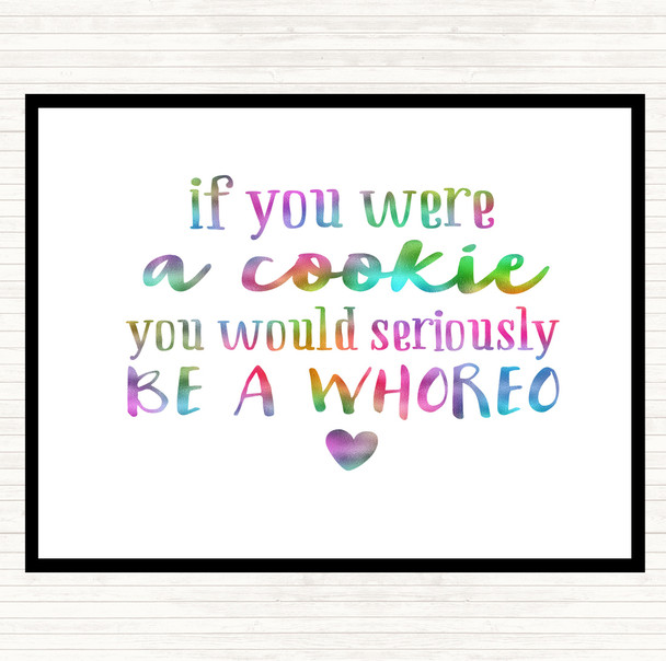 Whoreo Funny Rainbow Quote Placemat