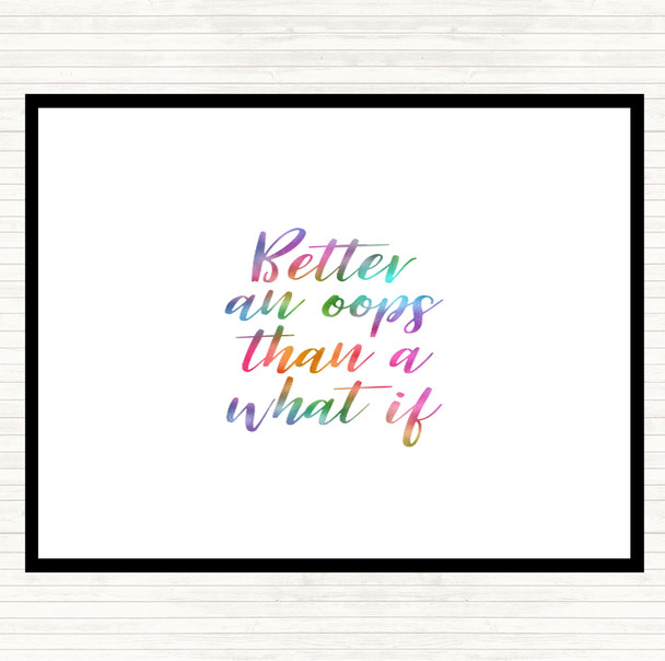Better All Oops Rainbow Quote Placemat
